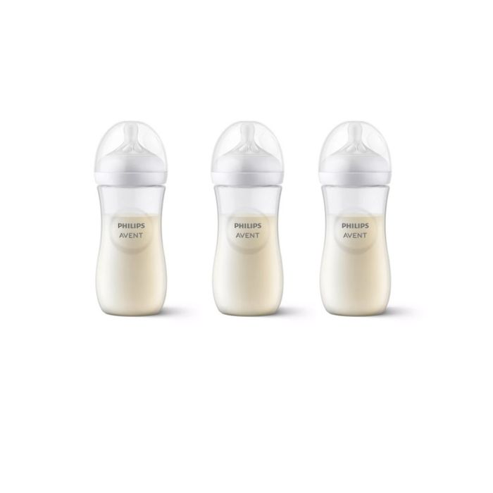 Pack de 3 Biberones Philips Avent Natural Response con tetina única.