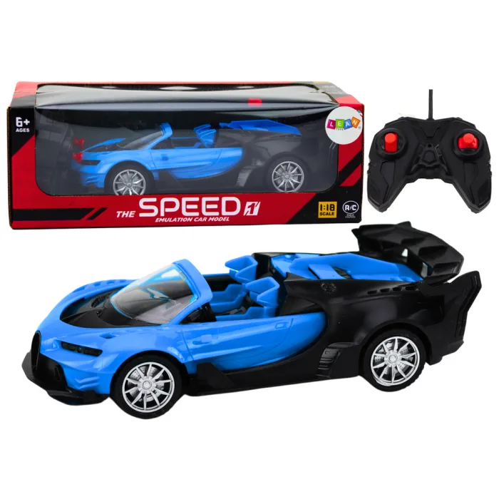 Coche Deportivo Teledirigido RC 1:18 Color Azul
