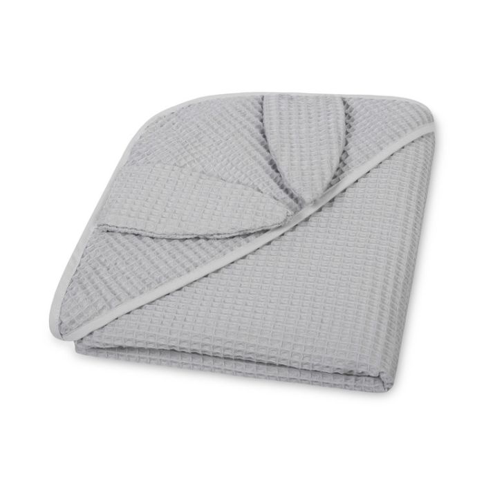 Capa de baño para bebé Sensillo gris 110x110 cm en algodón waffle, vista extendida