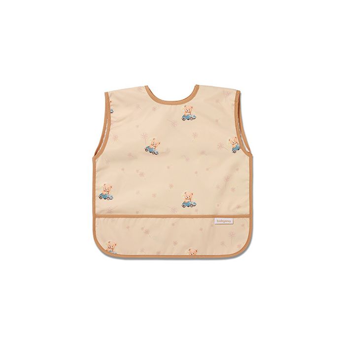 Delantal infantil Babyono Bear con diseño divertido y práctico.