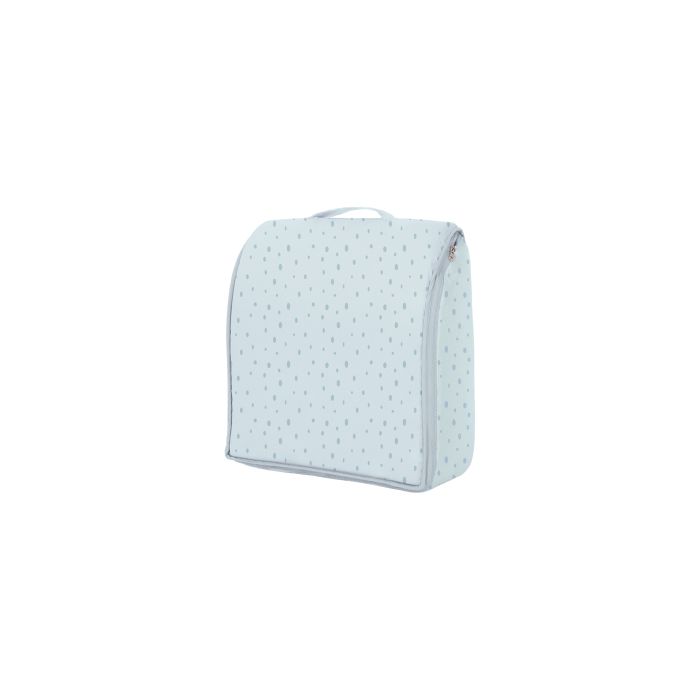 Cama portátil Kikkaboo 2en1 Dots Azul con espuma viscoelástica
