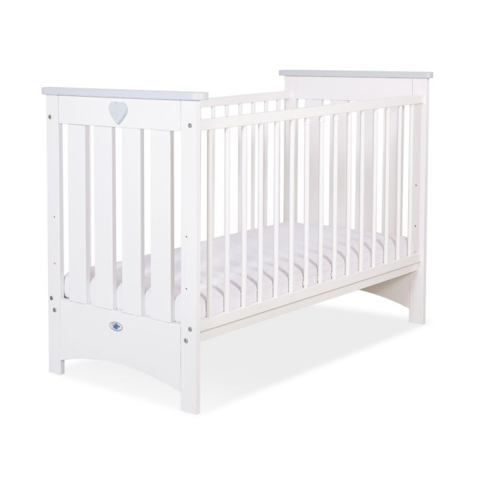 Cuna de Madera My Sweet Baby Lorenzo III Blanco y Gris120x60cm