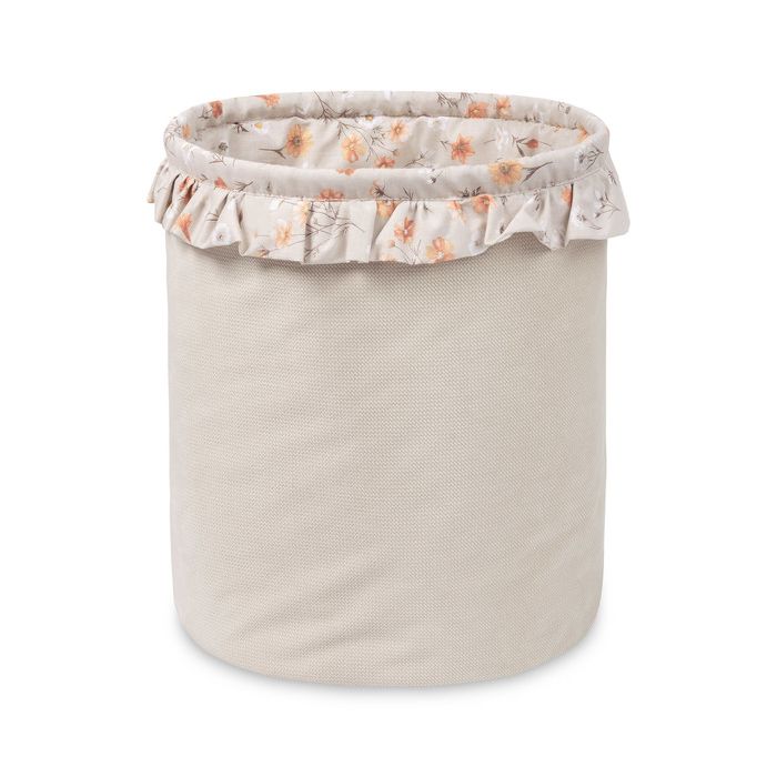 Cesta para Juguetes Sensillo Bloom Beige, Algodón Seguro