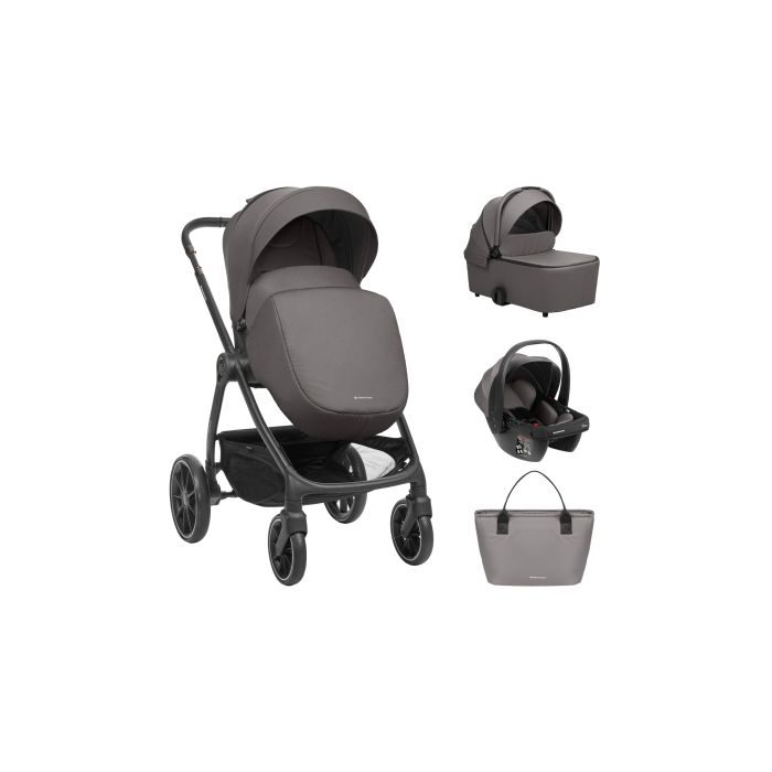 Carrito de bebé 3en1 Kikkaboo Modena Gris Oscuro