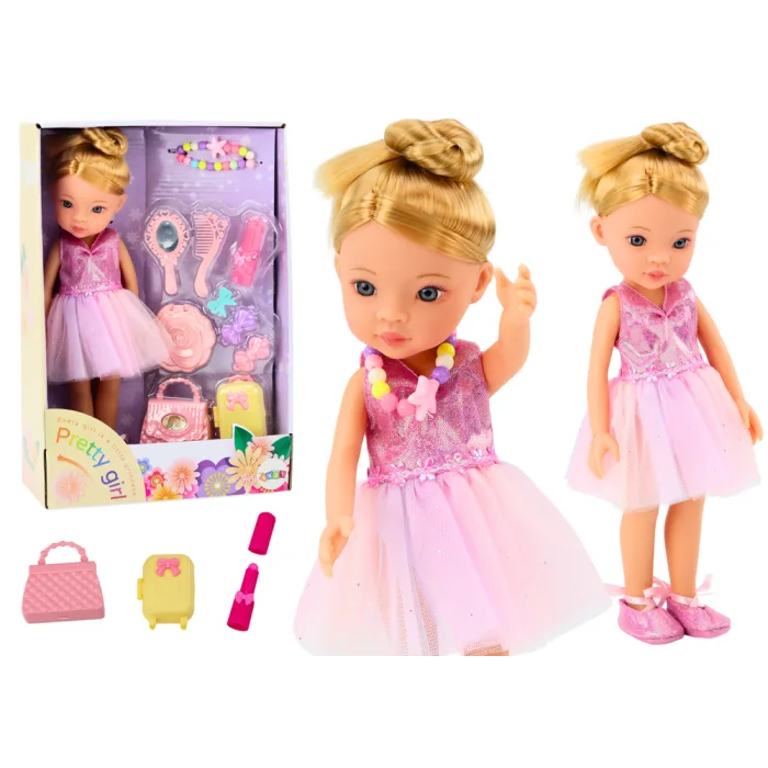 Muñeca Bailarina con Accesorios Rosa