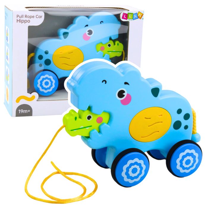 Hipopótamo interactivo para tirar con sonidos azul