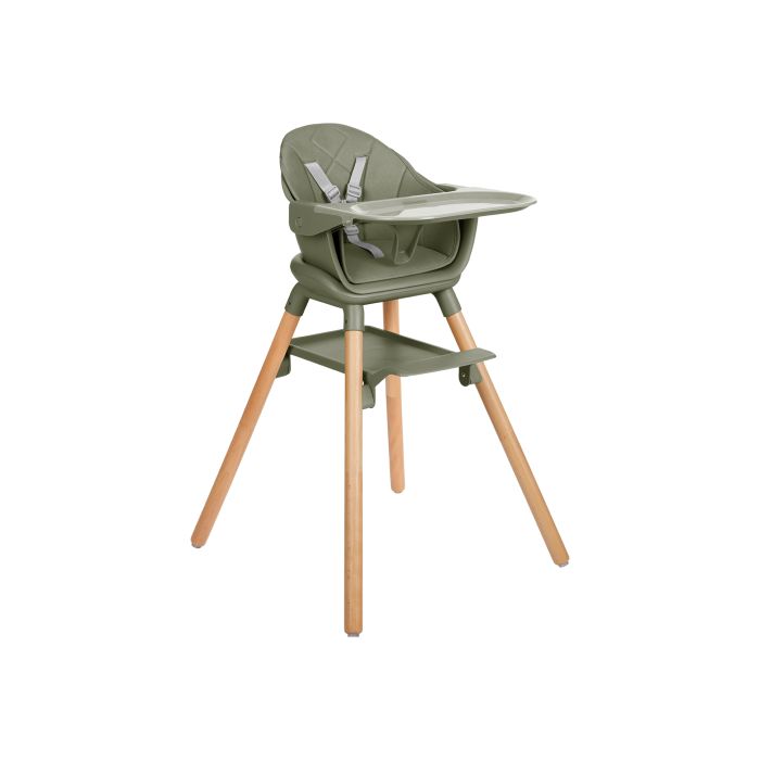 Trona 2en1 Woody Verde Militar Kikkaboo para Bebés