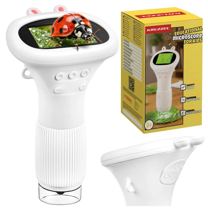 Microscopio educativo 1000x de Kruzzel con aumento de 1000x.
