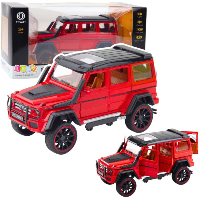Coche Off-Road de Metal con Puertas Abatibles Rojo 1:22