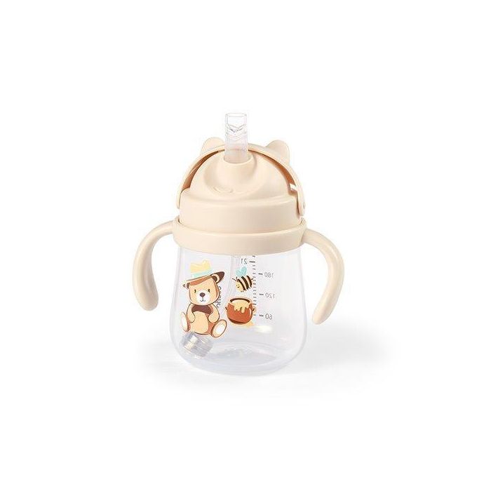 Taza antiderrame Babyono con popote pesado para beber sin derrames.