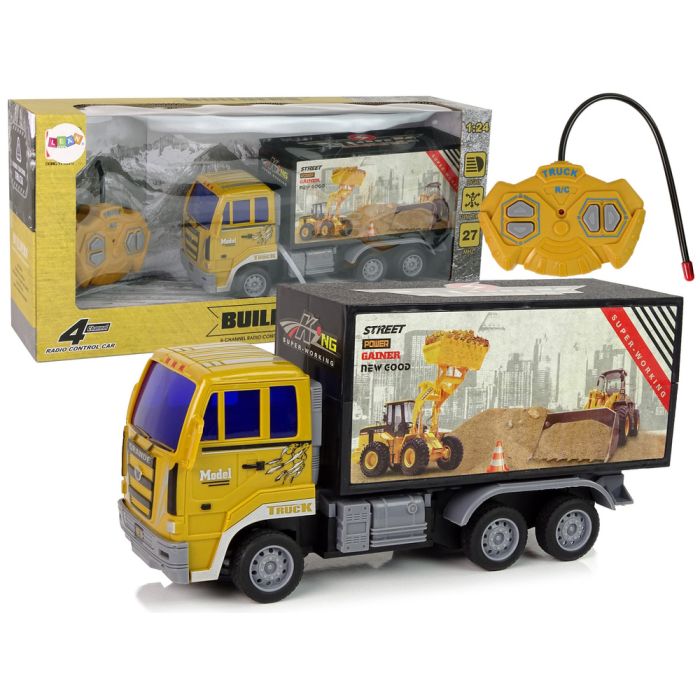 Camión de Construcción Control Remoto 1:24 Amarillo