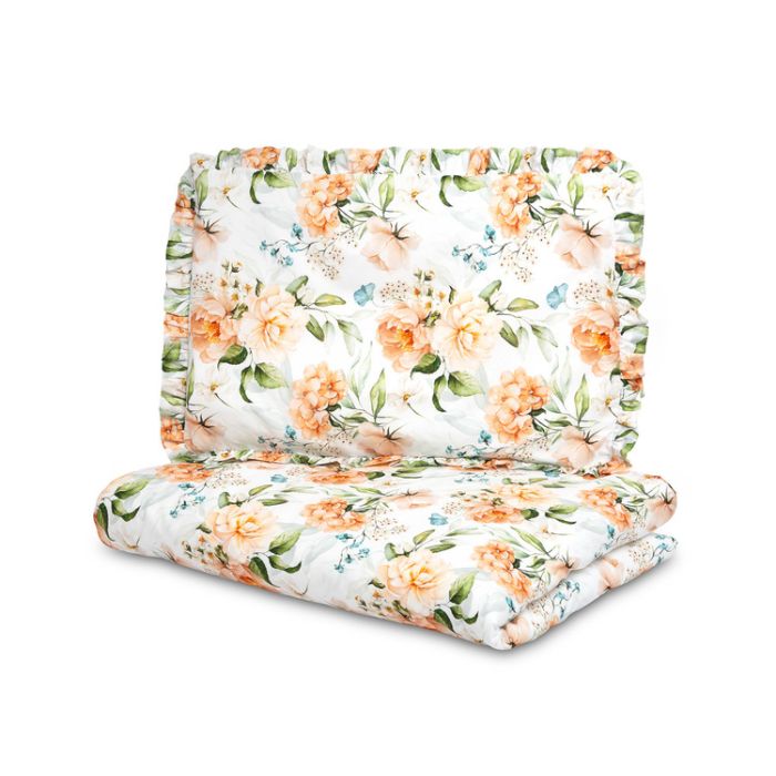 Juego de sábanas de cuna Sensillo Peony 100x135 cm