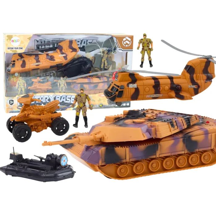 Set Militar Tanque Helicóptero Paracaidista con Sonidos