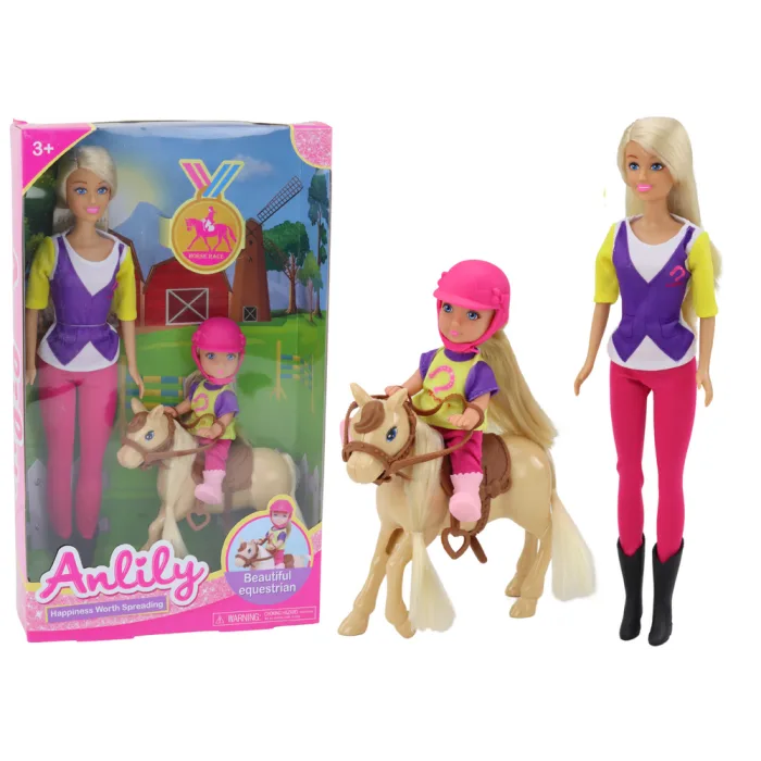 Set de Muñecas Anlily con una Niña y un Pony, Granja de Caballos