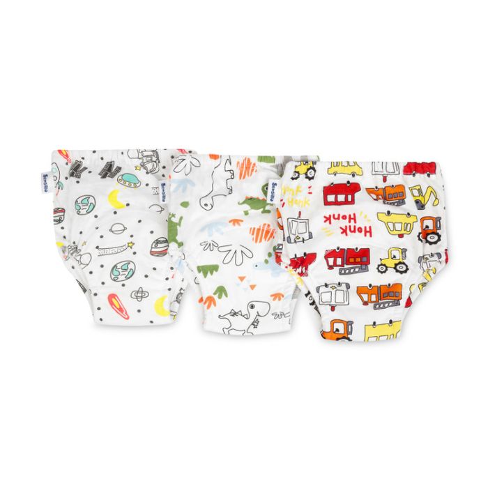 Calzoncillos de aprendizaje Snuggi Cars/Cosmos pack de 3 Sensillo 12-18 kg