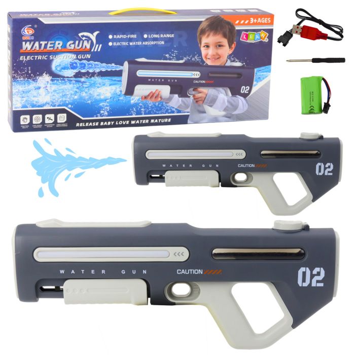 Rifle de agua eléctrico automatico de Lean Toys en color gris