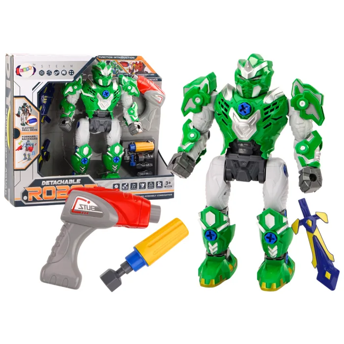 Robot Tornado Verde con Taladro y Destornillador