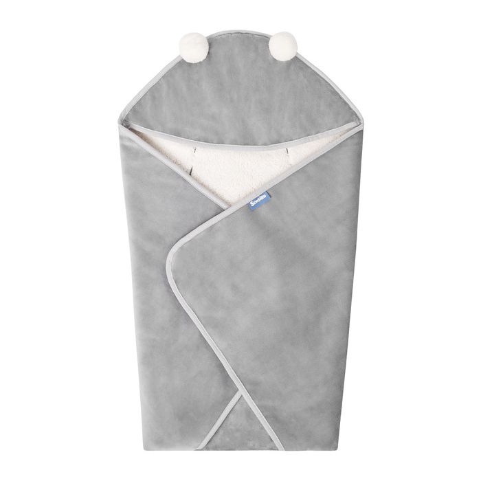 Manta Arrullo para Silla de Auto Sensillo - Gris Plush 75x75