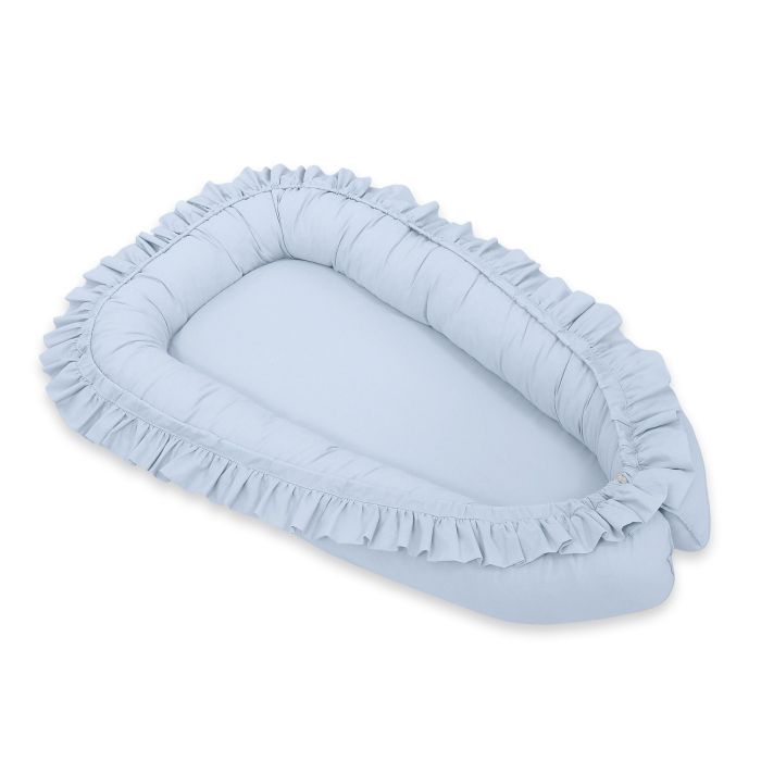 Baby Nest Premium Cocoon For Infants With A Ruffle My Sweet Baby- Blue