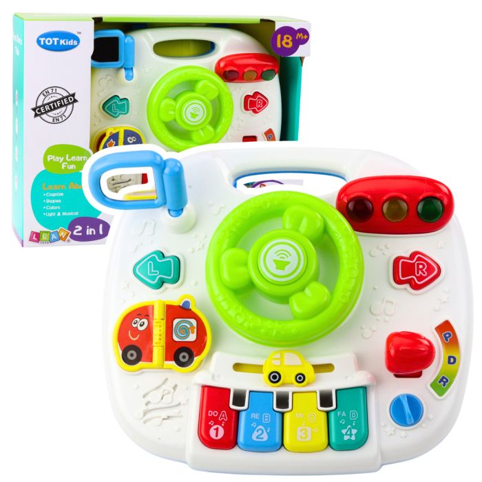 Mesa Interactiva Educativa 2 en 1 con Volante y Sonido