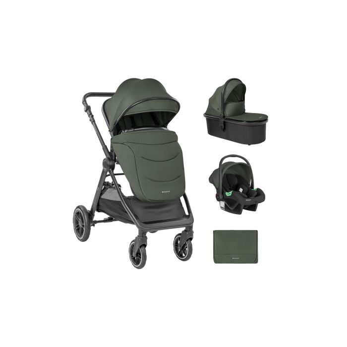 Carrito de bebé 3en1 Kikkaboo Ava Verde Militar