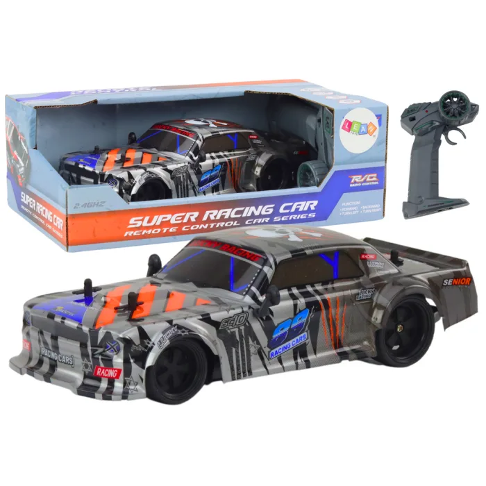 Coche Deportivo Control Remoto RC 1:18 Color Gris