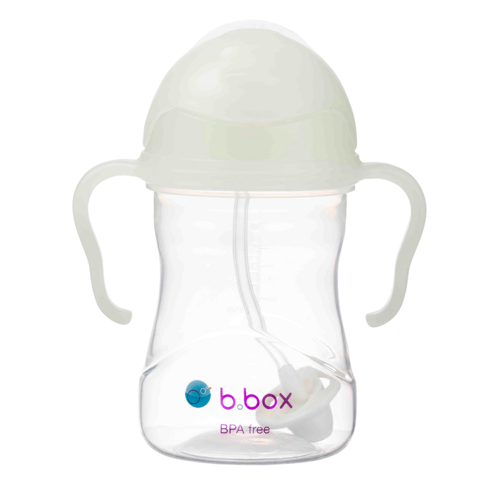 Botella B.box Ocean con popote, diseño ergonómico y color atractivo.