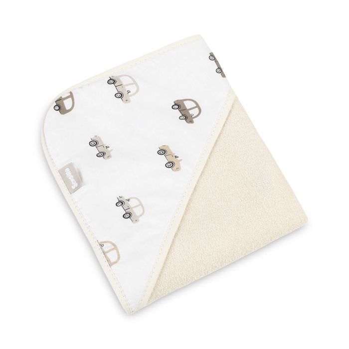 Capa de baño Sensillo Luvi Cars beige de rizo suave con capucha