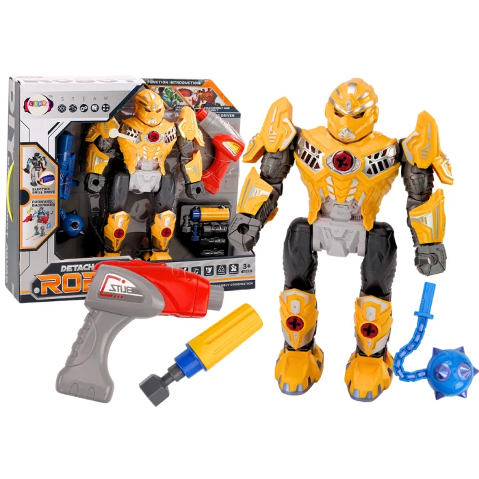 Robot enroscador amarillo con luz y sonido