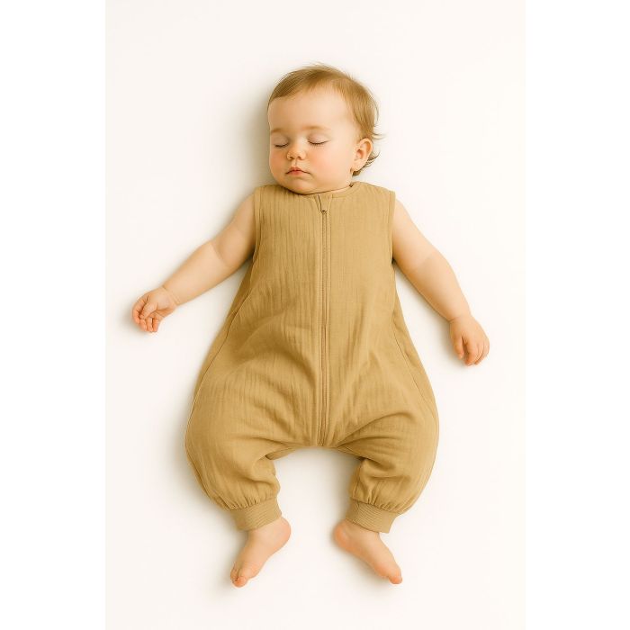 Saco de Dormir Muslín con Piernas My Sweet Baby - Camel 9-24 meses