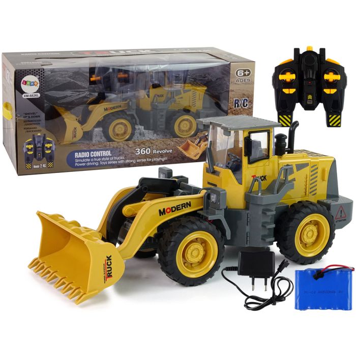 Excavadora R/C gigante con rotación 360° y luces LED