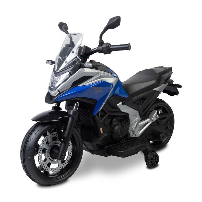 Moto eléctrica infantil Honda NC750X azul Toyz con licencia oficial, vista frontal