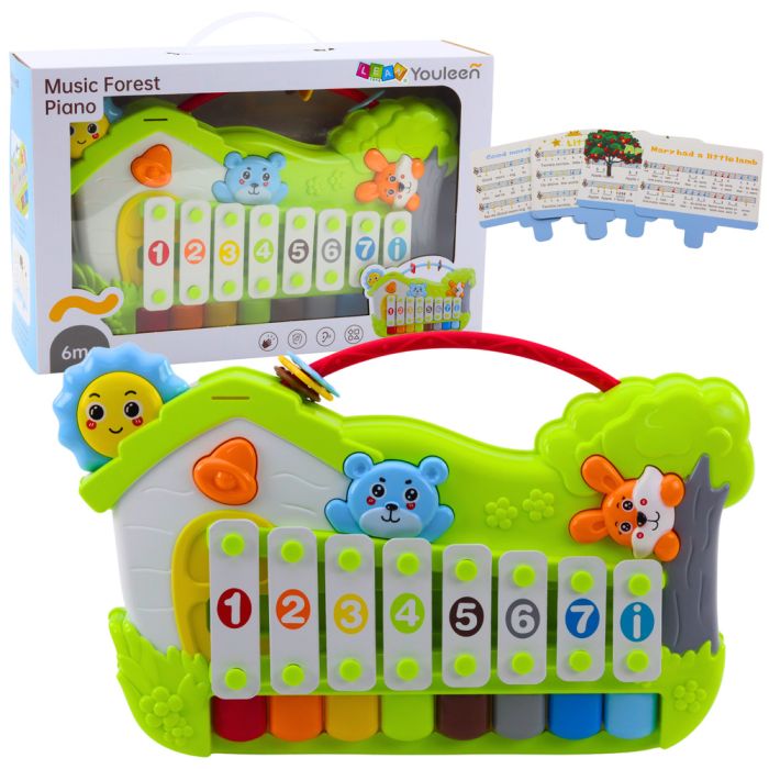 Tarjetas Musicales de Piano Xilófono del Bosque 5pcs