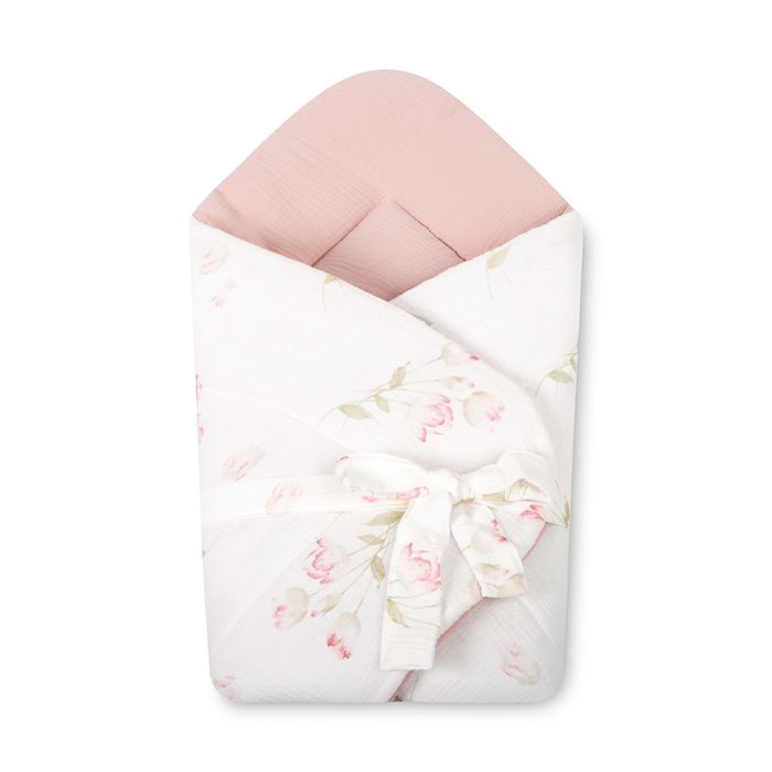 Arrullo muselina Flowers Pink 75x75 cm Sensillo