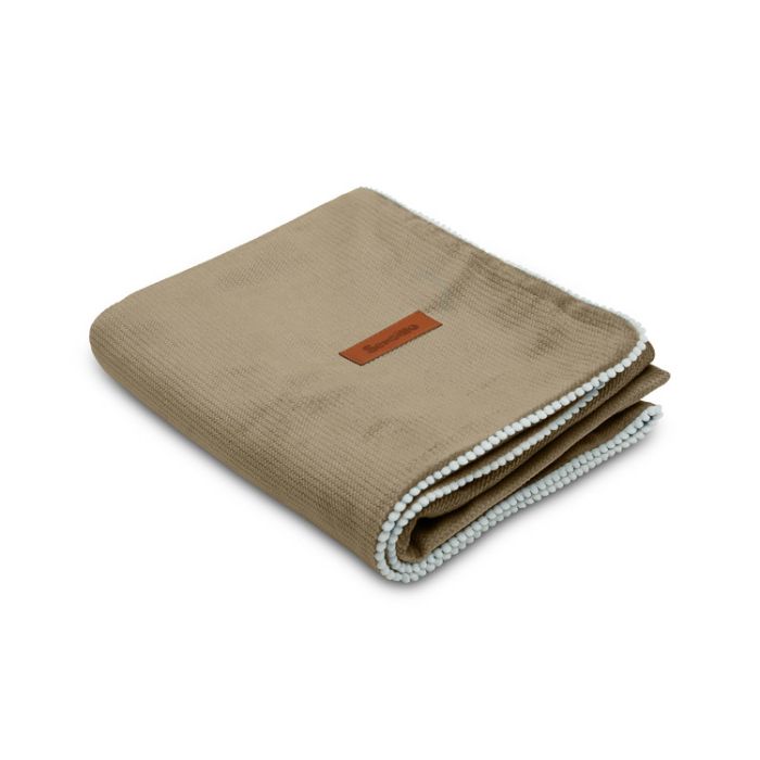 Manta de terciopelo beige 75x100 cm Sensillo - Suave y ligera