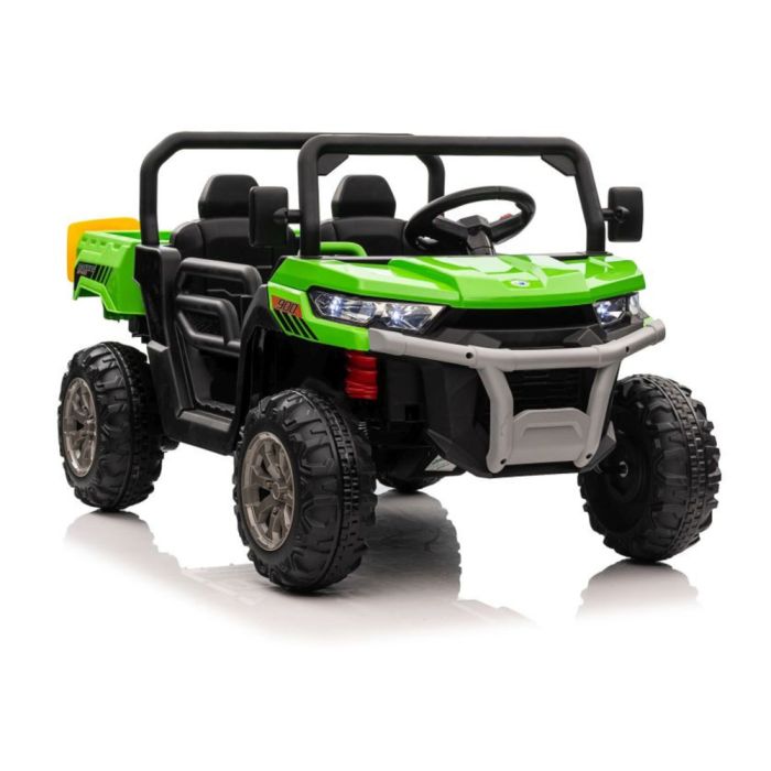 Coche eléctrico infantil 4x4 XMX623 Lean Cars blanco, vista frontal