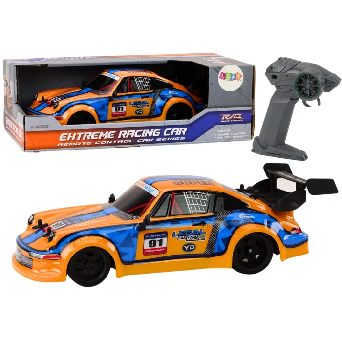 Coche de Control Remoto 1:16 con Ruedas de Goma Naranja