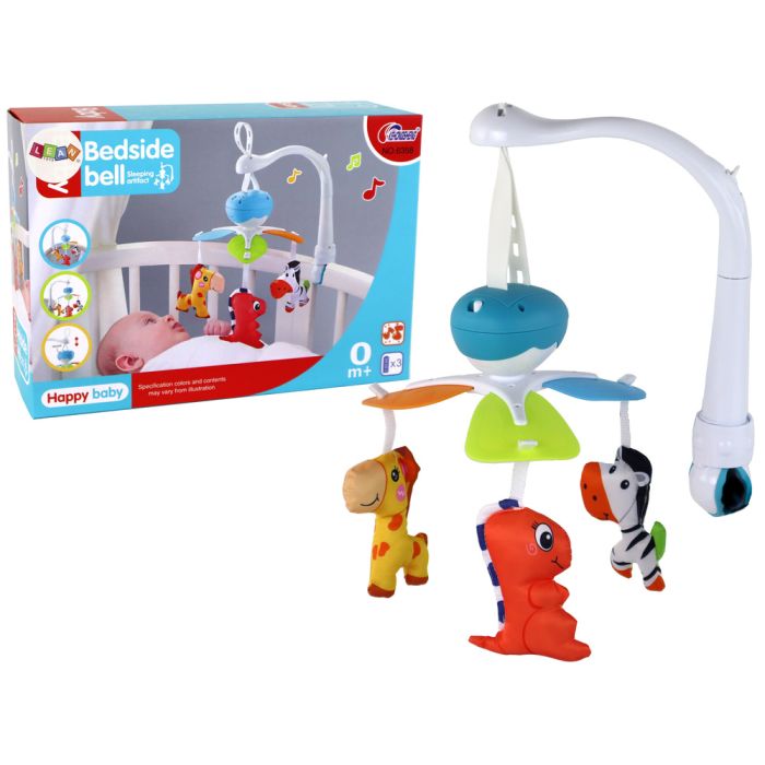Carrusel de cuna con sonido, azul