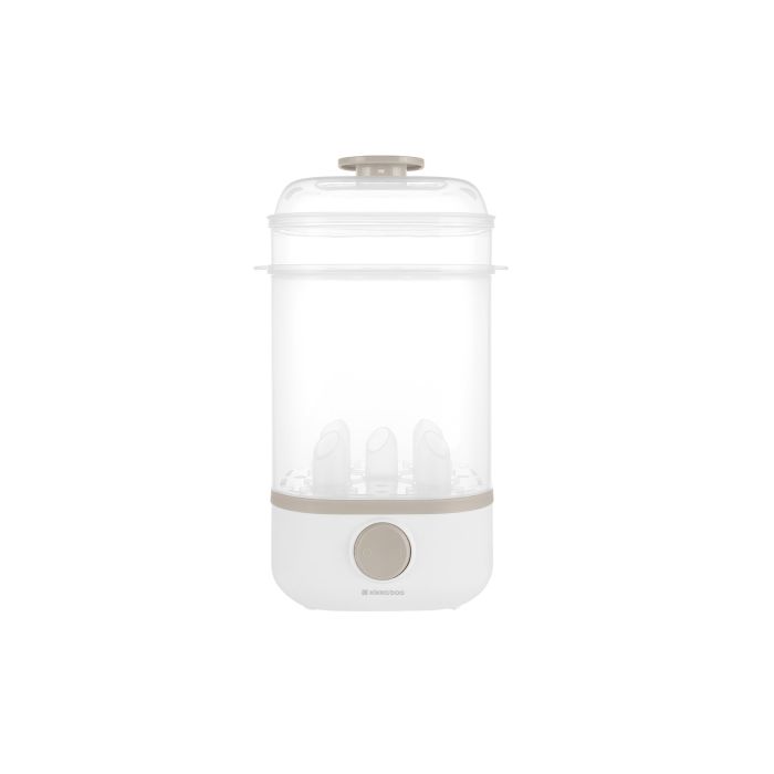 Esterilizador Clyde Beige Kikkaboo con tapa transparente