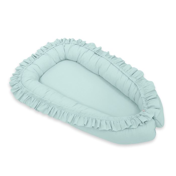 Baby Nest Premium Cocoon For Infants With A Ruffle My Sweet Baby- Mint