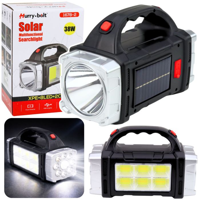 Linterna LED Solar Multifuncional de 38W HB-1678