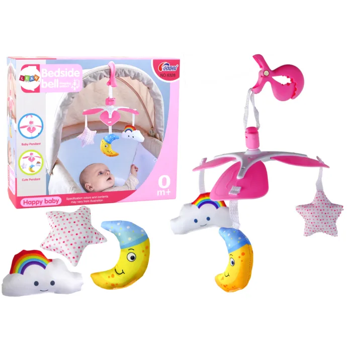 Carrusel de Cuna Clip Cielo Rosa