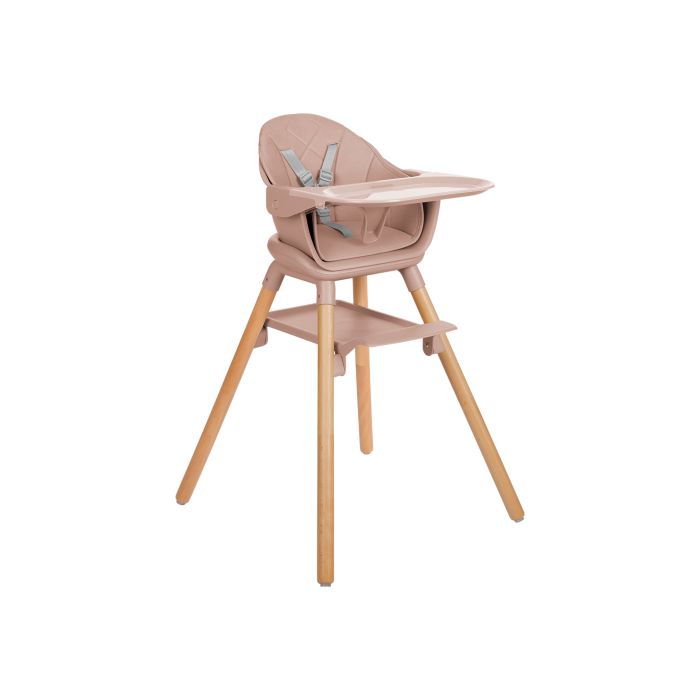 Trona 2en1 Woody Rosa Kikkaboo - Versatilidad y Comfort