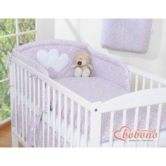 Juego de sábanas My Sweet Baby 3 piezas para cuna - Corazones colgantes