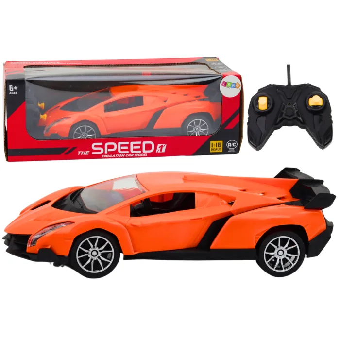 Coche Deportivo RC Naranja 1:16 Control Remoto