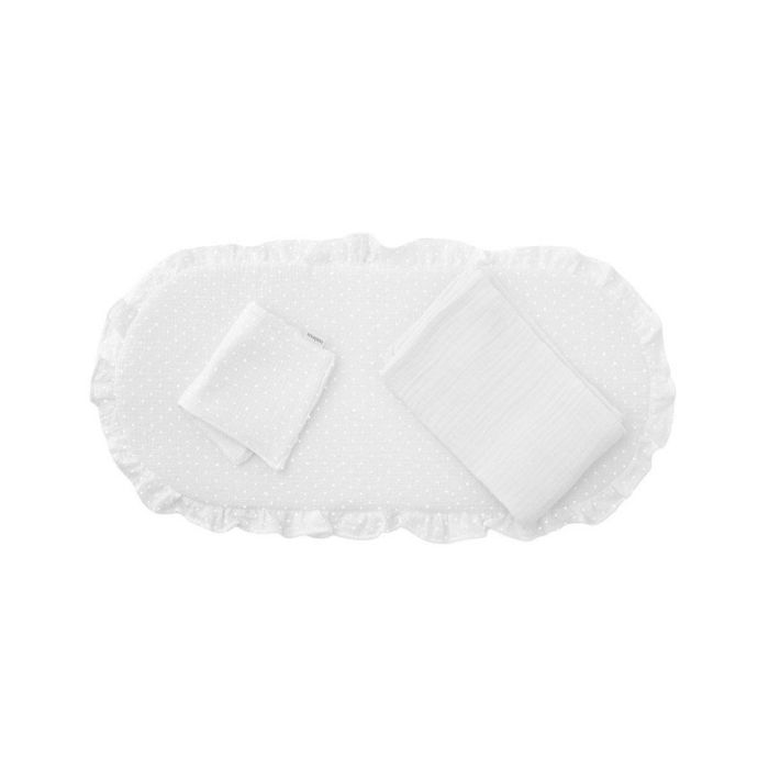 Pack colchoneta capazo en color crudo, ideal para bebé.