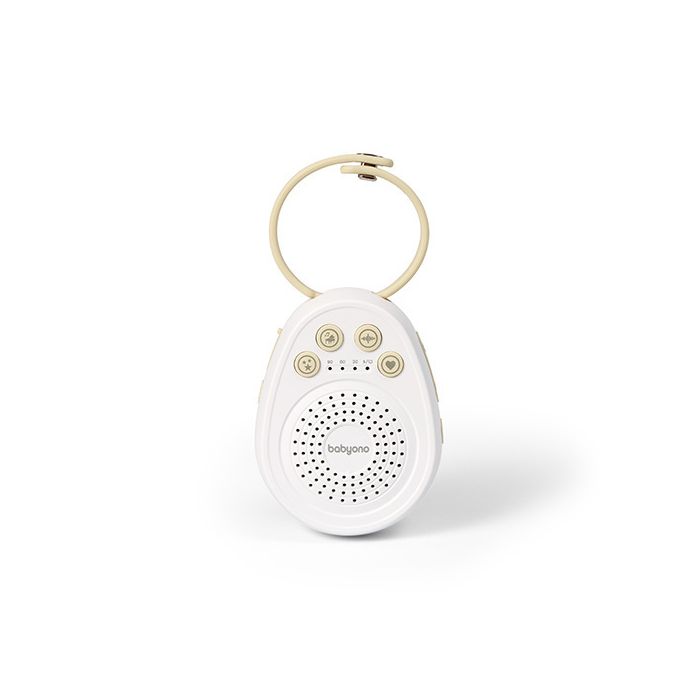 Generador de ruido blanco Babyono PICCOLO mostrando su diseño moderno y compacto.