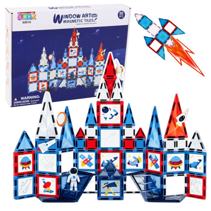 Bloques de construcción magnéticos de Lean toys con piezas de colores