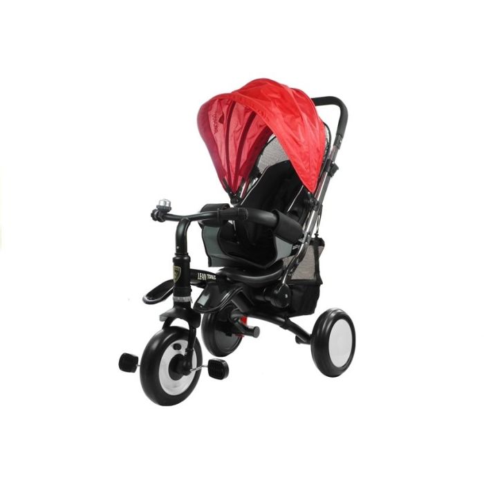 Triciclo PRO400 en rojo con características de seguridad.