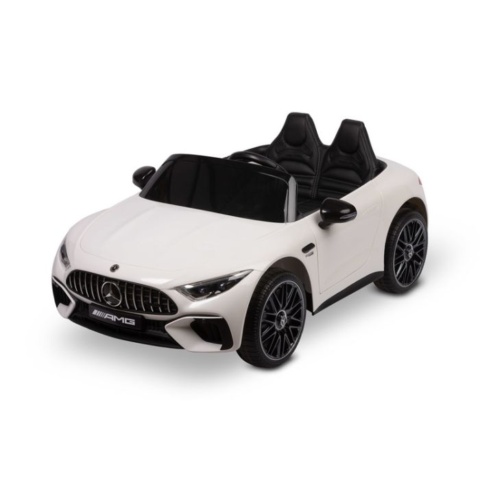 Coche eléctrico Mercedes SL63 Toyz en color blanco con luces LED